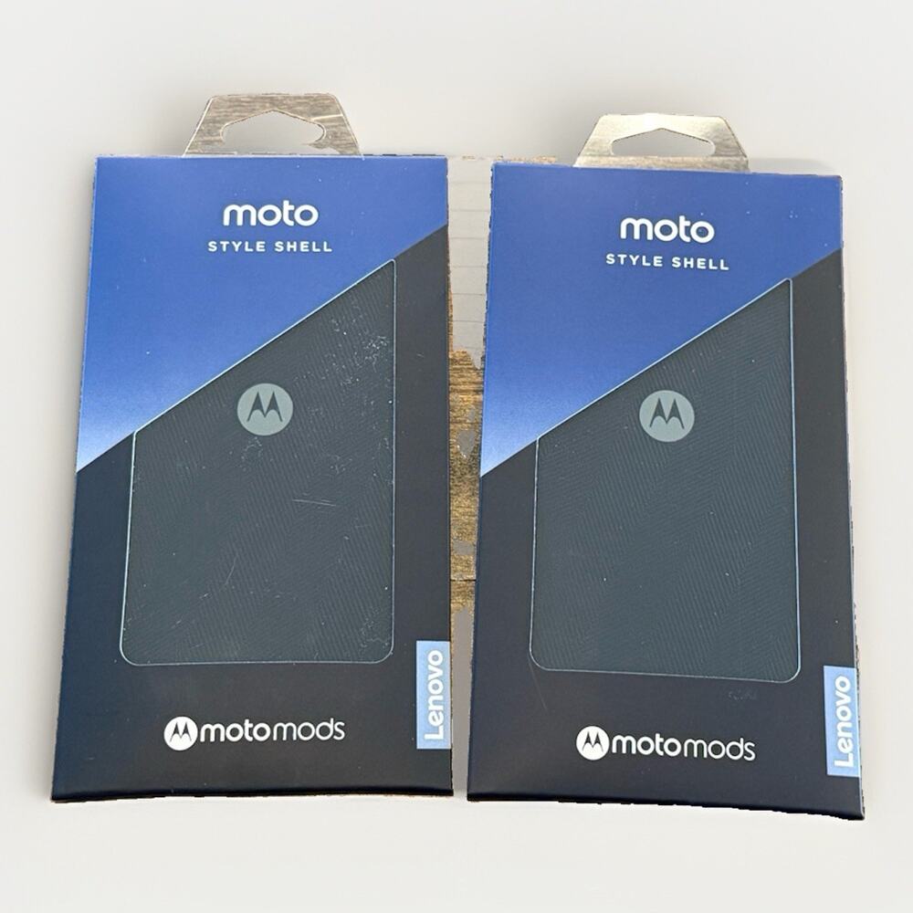 Lot Of 2 Genuine Motorola Moto Mods Style Shell for Moto Z Phones Black NEW